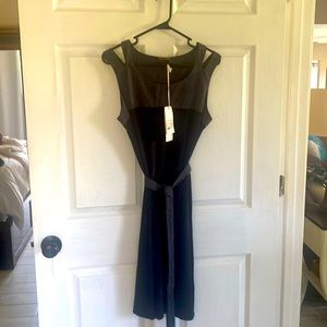 Skunkfunk Boutique Size 4. Airy black w/grey bodice & belt dress.Tabatha edition